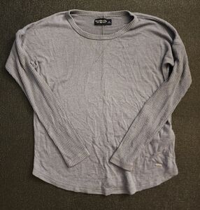 Abercrombie & Fitch Soft Cozy Long Sleeve Top Small Ribbed Sleeves